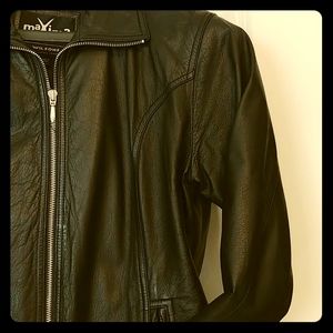 Black Leather Fitted Jacket